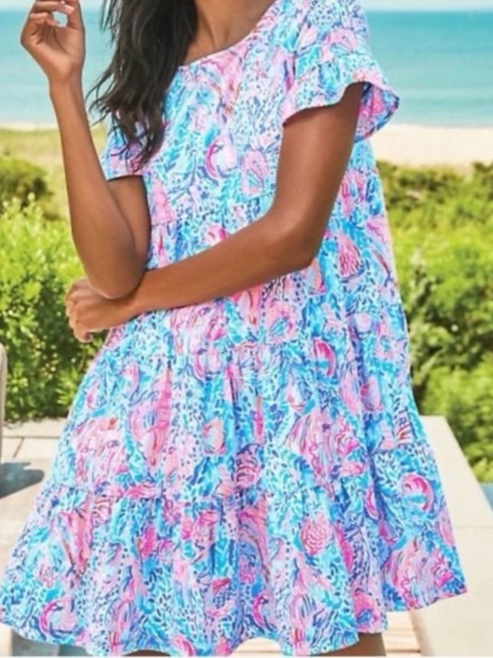 Lilly Pulitzer Treasure Trove Jodee Short Sleeve Swing Dress